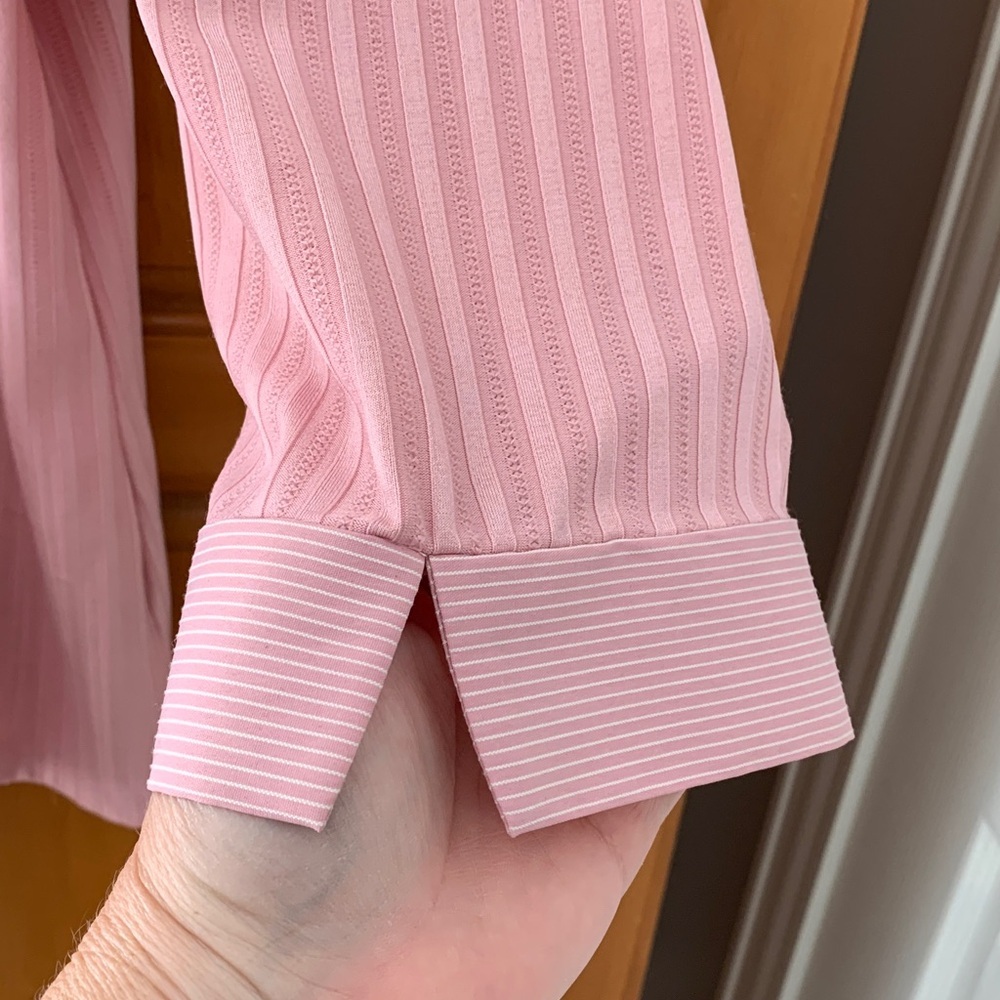 Pink Striped Button-Up Shirt 2X - Picture 4 of 9